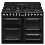 Smeg TR4110 Cooker With Gas Hob 110×60 Cm Victoria Aesthetic – Glossy Black