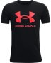 Boys' Ua Sportstyle Logo Short Sleeve - Black / Yxl