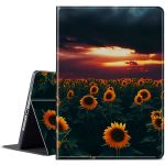 Bpqojb For Microsoft Surface Go 3 GO 2 Case With Adjustable Stand & Auto Wake sleep Pu Leather Slim Smart Protect Cover - Sunflo