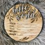 Birth Announcement Plaque Standard