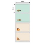 NB465 - - B1 B21 B3S B4 - 50X30MM - 230 Childhood Toys Multi-colour Labels
