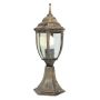 Lantern 6 Panel Pedestal In Black