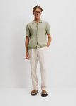 Cotton Silk Textured Knit Shirt