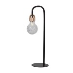 Seville Metal And Glass Table Lamp Black