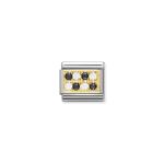 Composable Classic Link With Black And White Zirconia
