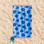 Velour Saffronsunsetshore Beach Towel