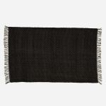 Herringbone Rug - Black & Taupe - Large
