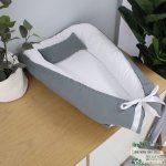Baby Nest White Inside Grey
