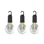 Rechargeable Water-resistant Hanging Outdoor Light - 3 Pack