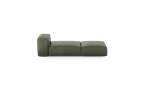 Lounger - Leather - Olive - 220CM X 84CM