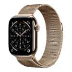 Apple Watch Series 11 Gps + Cellular 42MM Gold Titanium Case With Gold Milanese Loop MF8Y4AF A