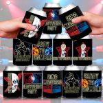 Happarty 12PCS Wrestling Can Cooler Sleeves - Wrestle Theme Beer Beverage Drink Can Bottle Holders For Fight Night Birthday Cham