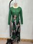 Faith Cross & Geo Print Dress Casual Long Sleeve Ruffle Hem Slim Maxi Dress Women's Clothing