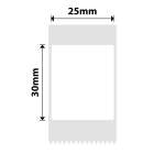 NB346 - - D101 Only - 25X30MM - 210 White Labels