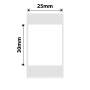 NB346 - - D101 Only - 25X30MM - 210 White Labels