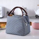 Leak-proof Insulated Lunch Bag - Reusable Multi-color Striped Aluminum Foil Bento Box Carrier For Outdoor Picnics & Kitchen Stor