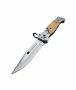 Folding Tactical Pocket Knife - Stainless Steel - Wooden Handle