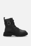 PoP Candy Buckle Strap Lace Up Boots - Black