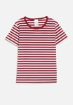 PoP Candy Striped Tee - Maroon & White