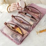 Travel Mesh Cosmetic Bag Large Capacity Zipper Wash Bag