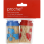 Bamboo Toothpicks With Dispenser 2 X 250-PACK