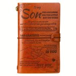 1PC To My Son Journal Graduation Gift Faux Leather Journal Notebook From Mom Or Dad 140 Pages Writing Journal Gifts For Son Birt