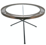 Four Corners Metal And Glass Coffee Table CT12