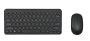 Classic Round Chocolate Keycap Wireless Keyboard And Mouse- Black