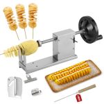 Cgoldenwall 3 In 1 Manual Tornado Potato Slicer Spiral Potato Cutter Twisted Potato Slicer Spiral Twister Cutter Thicker Stainle