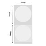 NB290 - - B1 B21 B3S B4 - 50X50MM - 150 Transparent Round Labels