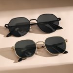 2 Pcs Elegant Metal Fashion Glasses For Summer Outdoor Anti Glare Vacation Daily Life Decoration