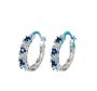 925 Sterling Silver Hypoallergenic Earrings With Blue Synthetic Gemstones