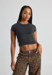 Ruby Rib Baby Tee - Washed Black