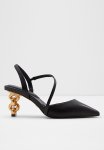Selda Leather Court Heel - Black