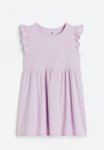 Ribbed Jersey Dress - Light Purple
