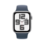Apple Watch Se Gps 44MM Silver Aluminium Case With Storm Blue Sport Band MREE3QR/A