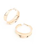 Goldair Gold Extra Large Curved Hoop Earrings