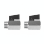 Gav 1/2 Inch Male To Female Quick Ball Tap For Plumbing - 2 Pack