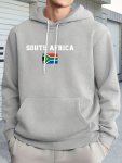 South Africa Print Hoodie - Men's Casual Comfortable Long Sleeve Pullover Sweatshirt - Fall winter Outdoor Casual Wear - Univers