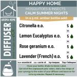 Calm Summer Nights - For Diffuser - RECIPE SYNERGY - Happy Home Collection