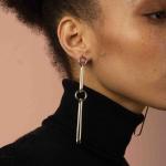 Juliette Gold Hoop Earrings With Silver Links - Gold Silver