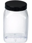 Burkle Wide Neck Jar Square 1000 Ml Pvc With Lid - At A Discount