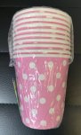 Polka Dot Pink Cups