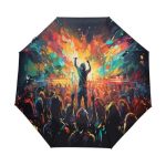 Kaaviyo Cool Music Party Umbrella Windproof Automatic Foldable Umbrells Auto Open Close For Men Women Kids