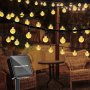 1PACK 20/50/100 LED Large Light Bulb Solar Crystal Ball Bubble Light String Solar Outdoor Light Strip 8 Lighting Modes Solar Light String For Garden