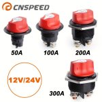 50 100 200 300A Car Battery Race Rally Switch 12V Battery Disconnector Isolator Cut Off Switch Kit For Rv Motorcycle Truck Boat