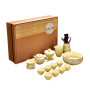 Yellow Jade Porcelain Kung Fu Tea Set With Gaiwan Elegant Gift Box