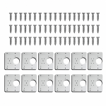 Hinge Repair Plates With Screws – 12 Pack