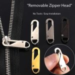 Detachable Zipper Head Set - 8 Pieces Various Styles Easy Installation Suitable For Luggage Clothing Jackets Backpacks Boots Wal