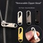 Detachable Zipper Head Set - 8 Pieces Various Styles Easy Installation Suitable For Luggage Clothing Jackets Backpacks Boots Wallets And Coats